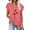 Pink, variant on Oalirro Women's Tops, Tees & Blouses Women Blouses and Tops Fashion Fashion Women's Summer V-Neck Short Sleeve Print Casual T-shirt Blouse Pink