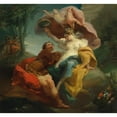 thumbnail image 2 of Gaetano Gandolfi 13x12 Black Ornate Wood Framed Double Matted Museum Art Print Titled: Rinaldo and Armida in the Garden of Delights, 2 of 5