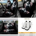 thumbnail image 3 of Yuyamidu 16 Pack Car Seat Covers Set with Steering Wheel Cover Seat Belt Pads Wolf Car Windshield Sun Shade USA Flag Handbrake Cover Set Rear View Mirror Cover Coasters Key Chain, 3 of 7