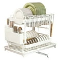 thumbnail image 2 of SugarBloom Kitchen Dish Rack with Drain Tray, Countertop & Storage Organizer for Plates, Bowls, Chopsticks & Cups, Stainless Steel Drying Rack for Sink or Counter,B, 2 of 3