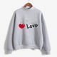 thumbnail image 3 of Gibobby Sudadera mujer Sudaderas de moda de gran tamaño para mujer con cuello alto sudaderas de manga larga trajes de otoño 2023(Gris,XL), 3 of 4