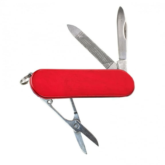 ASR Outdoor 5 in 1 Classic Small Red Pocket Knife, ASR Logo Folding Camping Knife