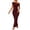 Red, variant on Women Asymmetric Ruffle Shoulder Dress Solid Water Pattern Long Gown Polyester Lightweight Breathable Resort Vacation Daily Outfit with Ruffles Red S