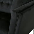 thumbnail image 6 of Noble House Emilio Velvet Sofa, Black, Silver, 6 of 9