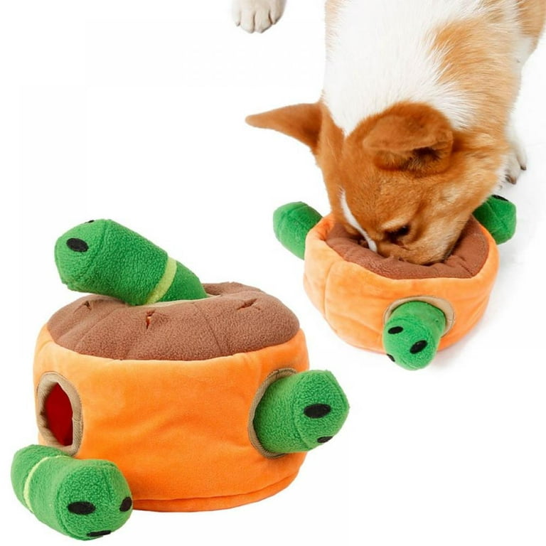 Bread Worm Dog Plush Sniffing Toy, IQ Training Toy for Small and
