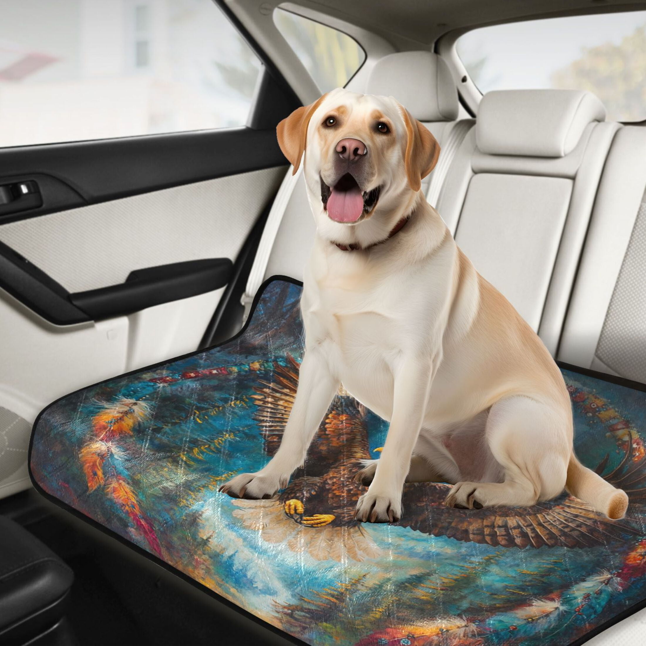 Qxltty White Headed Sea Eagle Cat litter Pads Pet Set of 3 Diaper Mats Center Anti-leakage Layer Absorbent Soft and Comfortable