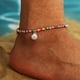 thumbnail image 4 of Tobilleras de ojos turcos coloridos bohemios para mujer, pulsera de tobillo de gato, concha de circón, mariposa, flor, joyería para la pierna del pie de playa de verano, 4 of 4
