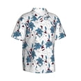 thumbnail image 3 of Xecao Lilies Flowers print Hawaiian shirt - a stylish short-sleeve button-down for men, perfect for casual beach and tropical outings., 3 of 9