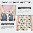 thumbnail image 6 of Colorful Princess Flower Fairy Pattern Apron-Garden Aprons for Women with Pockets-Cotton Linen Waterproof Kitchen Cooking Gardening Aprons Adjustable for Kitchen,Cooking,BBQ and Salon 33x27 Inch, 6 of 7