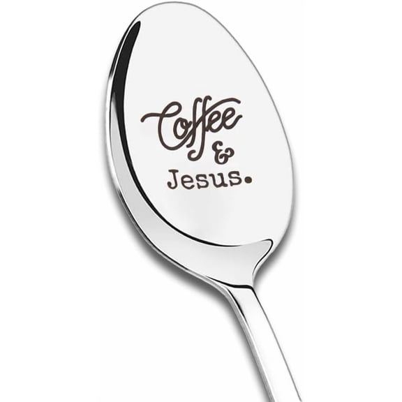Jesus Christian Gifts for Pastor Coffee Lover Jesus Religious Gifts for Women Men Birthday Christmas Gift for Mom Dad Friend Inspirational Christian Gift for Coffee Lovers Spoon