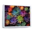 thumbnail image 2 of Designart "Green Blue Succulents modern Succulents" Floral Floater Framed Canvas Wall Art, 2 of 7