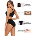 thumbnail image 4 of Conjunto de 5 bragas básicas de talla grande para mujer, ropa interior suave de cintura alta lisa y elástica media, conjunto de cinco piezas, 4 of 5