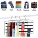 thumbnail image 4 of Estante de jeans, perchas para pantalones, colgador multicapa, soporte de armario metálico antideslizante para ahorrar espacio para abrigos, bufandas, camisas, pantalones, corbatas (plata) Feliz Sencillez, 4 of 5