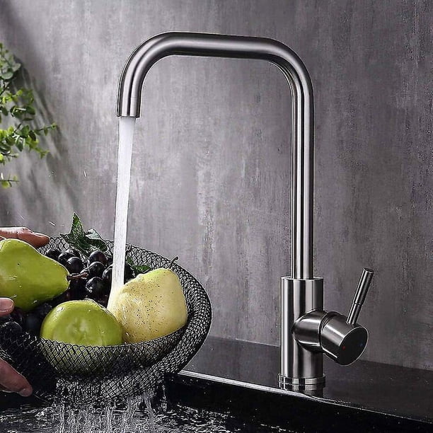 Acero Inoxidable Grifo Fregadero Solo Agua FrÃa Grifos Cocina
