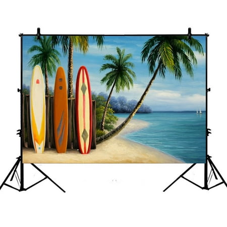 Image of GCKG 7x5ft Amazing Surfboards Polyester Photography Backdrop Studio Photo Props Background