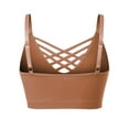 thumbnail image 4 of Made by Olivia Women's Front Triple Crisscross Seamless Removable Pad Bralette, 4 of 4