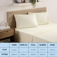 thumbnail image 4 of Host & Home Bulk Fitted Microfiber Sheets - Bedding Essentials for House & Rentals - Full - (Bulk Case of 24) Ivory, 4 of 8