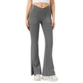 thumbnail image 3 of CAIXIA Women Workout Leggings Plus Size Seamless Flared Workout Pants Casual Bootcut Yoga Pants Flare Leggings Bell Bottom for Workout Running Athletic Activewear, 3 of 5