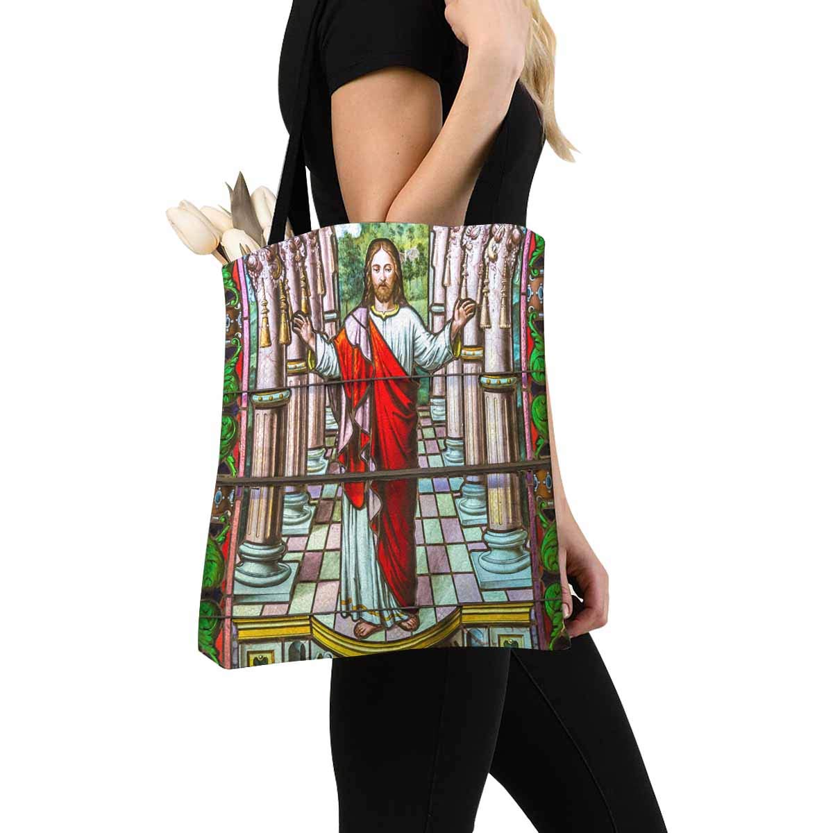 ASHLEIGH Stained Glass Religious Background Canvas Tote Bag Tote Shopping Bag Washable Grocery Tote Bag, Craft Canvas Bag for Women Men Kids - image 3 of 3