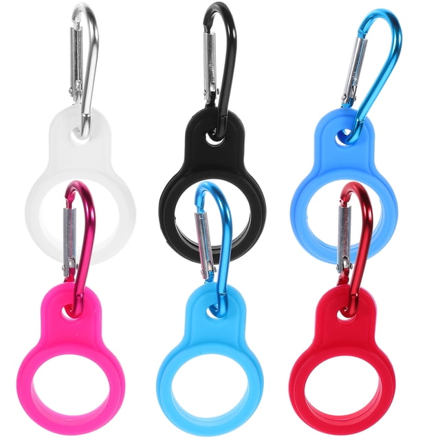 6pcs Biberón de silicona llevando a los soportes Kettle Mosquetones portátiles (color al azar)