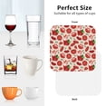 thumbnail image 6 of Lsque Tomatoes Pattern 4" Drink Coasters Set of 4, PVC Leather Absorbent Coasters, Table Coaster Set Decorative Coffee Cup Coasters Housewarming Gift -Square, 6 of 6