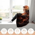 thumbnail image 5 of Hooded Blankets Skull With Flame Warm Wearable Blanket Soft Cozy And Lightweight Flannel Throw for Sofa Travel, 5 of 6