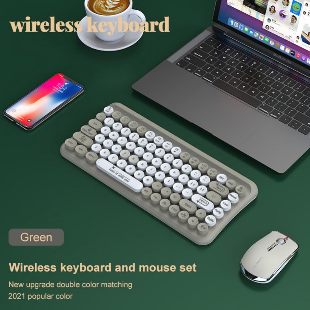 for Android for Windows Multi‑Color Mouse Keyboard Set Round Keycap Cute Keyboard Mouse for iOS 2.4G Wireless Keyboard Mouse Combo for OS for Android for Windows Multi‑Color Mouse Keyboard Set Round Keycap Cute Keyboard Mouse for iOS 2.4G Wireless Keyboard Mouse Combo for OS