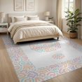 thumbnail image 3 of ODIKA Playful Pink Funky Scattered Motif Cluster Harmonious Abstract for King Size Bedroom, Master Suite, Under Bed, Foldable Easy Care, 3 of 7