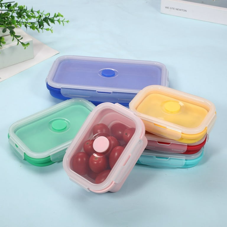 Silicone Lunch Boxes, Foldable Food-grade Microwave Silicone Lunch Boxes,  Refrigerator Storage Boxes, Crisper Plastic, Bpa-free, Leftover/pre-meal  Lunch Box Containers, Kitchen Accessories, For Halloween, Thanksgiving,  Christmas Gifts - Temu