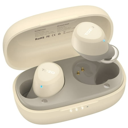 TOZO A1 Mini Wireless Earbuds Bluetooth 5.3 in Ear Light-Weight Headphones Built-in Microphone, IPX5 Waterproof, Immersive Premium Sound Long Distance Connection Headset with Charging Case,