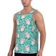 thumbnail image 2 of Gukieu Pig And Flower Print Men's Quick Dry Fitness Vest, Round Neck Sleeveless Fitness Bodybuilding Top-XX-Large, 2 of 7