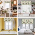 thumbnail image 5 of Spring Daisy Leaf Garland Valance Curtain Bird Welcome Farmhouses Window Valances Rod Pocket Short Curtains Window Treatments for Kitchen Bedroom Bathroom Laundry 56" x 16", 5 of 9