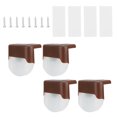 thumbnail image 1 of 4Pcs Brown LED Solar Light Outdoor Step Fence Warm Light Lamp for Patio Garden Pathway Yard Stair, 1 of 6