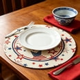 thumbnail image 5 of Tepsmf Round Placemats with Independence Day Prints, Patriotic Table Setting Mat, Decorative Dining Placemat for Holiday Kitchen Home Party Decoration, 5 of 5