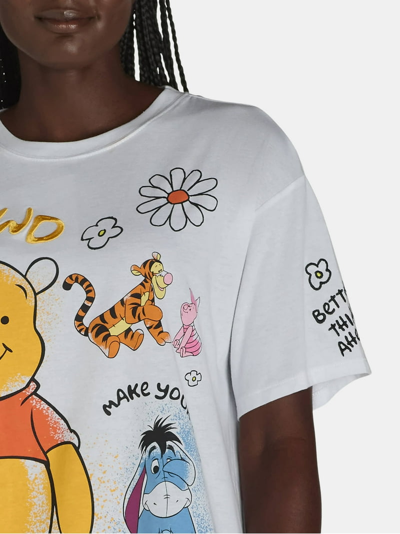 LICENSE Winnie the Pooh Women's Embroidered Graphic T-Shirt