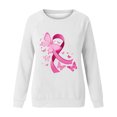 thumbnail image 5 of VKOYWKM Womens Breast Cancer Awareness Tops Pink Ribbon Print T-Shirts Long Sleeve Breast Cancer Survivor Tops Fall Crew Neck Pullover Tees, 5 of 5