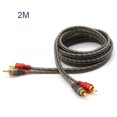thumbnail image 1 of 2/5 Meter 2 RCA to 2 RCA Plug Car Audio System Amplifier Braided Copper Cable For Car Audio Home Cinema Stereo Hi-Fi Systems, 1 of 1