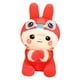 thumbnail image 5 of Lindo Conejo Juguetes de peluche Adorno Muñecos de peluche Animal Regalo temático Estilo chino para el año Nuevo chino Fiesta de cumpleaños Favor Traje Tang Rojo 20cm Hugo Juguetes de peluche, 5 of 10