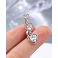 thumbnail image 7 of Triple Heart Dangle Belly Button Rings 14G Reverse Belly Navel Rings Dangly Cute Belly Piercing Jewelry Stainless Steel, 7 of 7