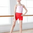 thumbnail image 4 of Girls Athletic Biker Shorts, High Waisted Kids Casual Solid Comfy Yoga Dance Summer Shorts for 5-14 Years, 4 of 6