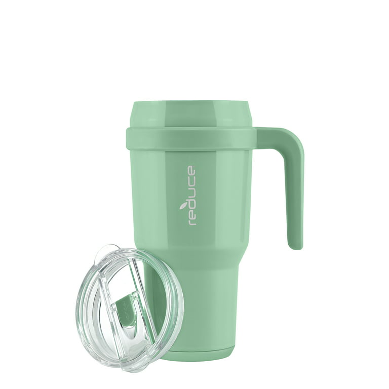 Reduce Opaque Gloss Vacuum Insulated Stainless Steel Cold Tumbler Mug with Lid Straw & Handle - Matcha - 24 fl oz