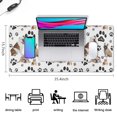 thumbnail image 5 of Long Mouse Pads for Desk,Bulldog Dog and Footprints Desk Mats on Top Of Desks, Desk Mouse Pad Extra Large with 3mm Non-Slip Base and Stitched Edge for Gaming,Office,Work,Home 35.4"x15.7", 5 of 6