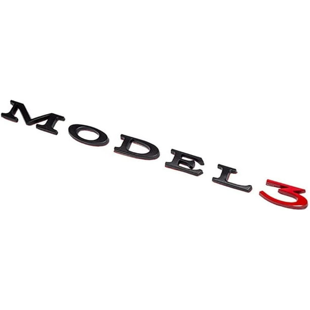 QUETO Tesla model 3 X S Y car 3D metal sticker logo, letter tail logo ...