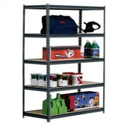 Muscle Rack 48W x 24D x 72H 5-Shelf Steel Freestanding Shelving Unit; Black