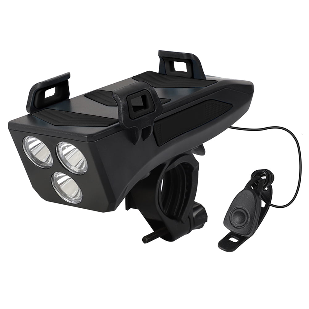 4 in1 Bicycle Bike Phone Bracket USB Charging Rack Holder Headlight Front Light 