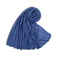 thumbnail image 3 of Domzle Scarf for Women Soft Cotton Jersey Wrap Scarves Fashion Long Scarf Shawls Blue, 3 of 4