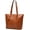 Brown, variant on CoCopeanut Oiled Waxed Leather Tote Bag for Women Large Capacity Handbag Retro Shoulder Bag Commuter Satchel