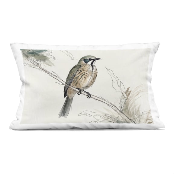 Stupell Industries Illustrated Wildlife Bird Design by LSR Creative Studio Throw Pillow