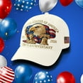 thumbnail image 7 of 250th Anniversary Hat, Adjustable Patriotic Embroidered Baseball Cap with Bald Eagle, Retro Washed Cap, 7 of 7