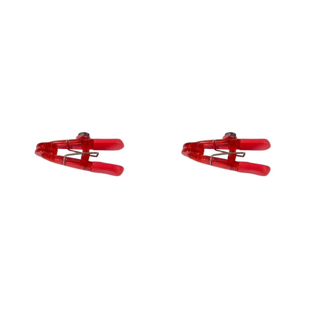 Toystoory Clip sellador de bolsas de alimentos para refrigerador, abrazaderas de sellado para pan y galletas, pinzas multifuncionales para Rojo 2piezas